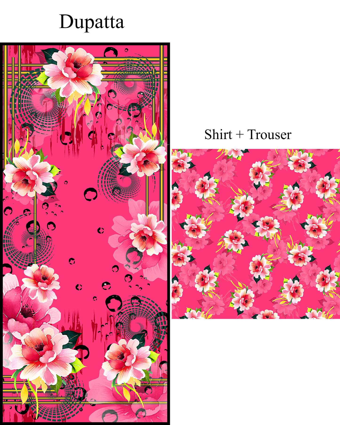 3Piece - Linen Printed Suit ES140