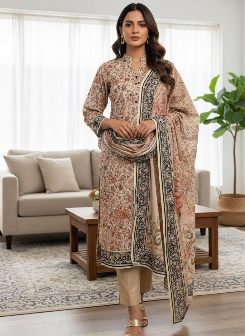 3Piece - Printed Lawn Suit ES146