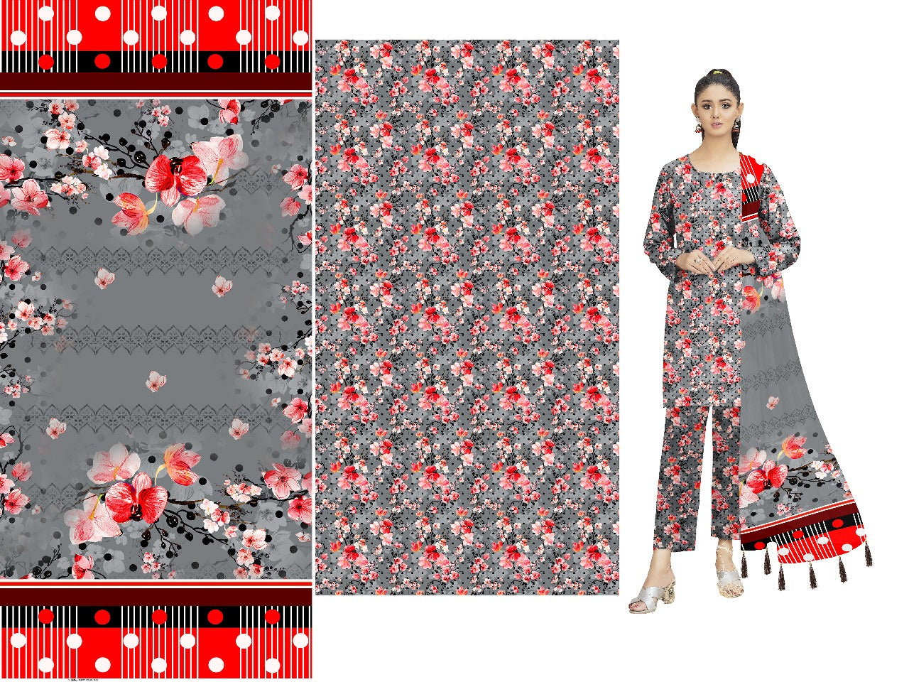 3Piece -Printed Lawn ES133