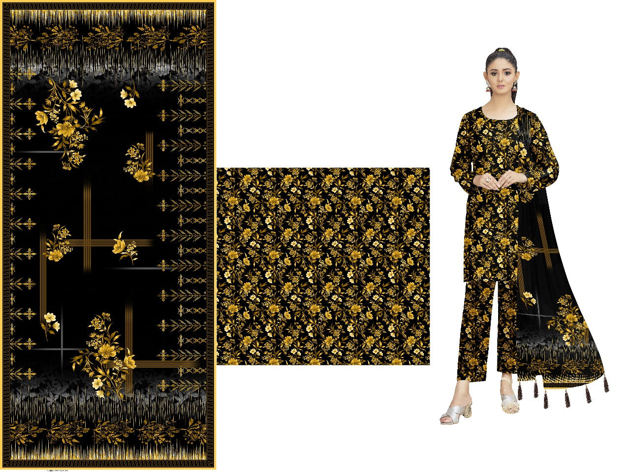 3Piece -Printed Lawn ES134