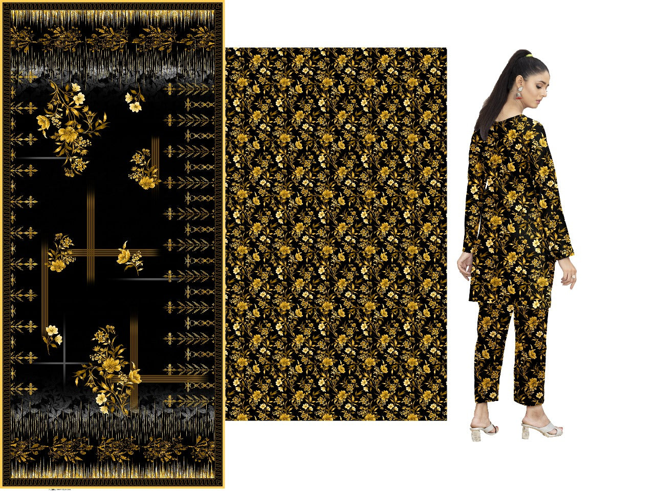 3Piece -Printed Lawn ES134