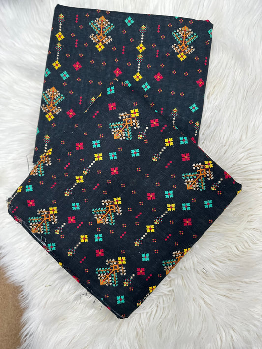 2Piece-Printed khaddar suit Es312