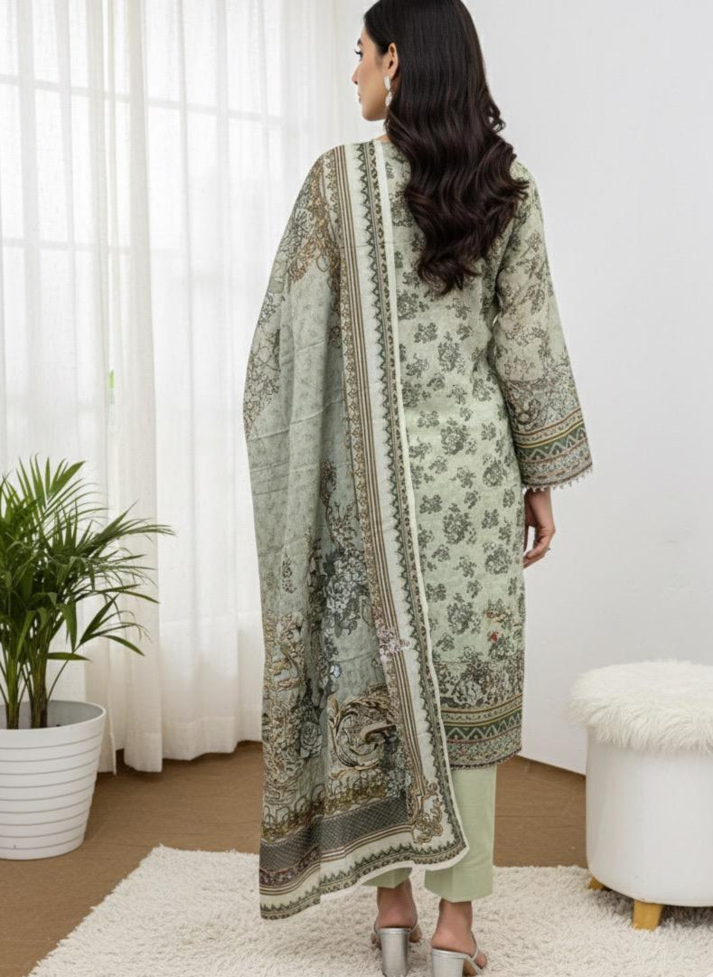 3Piece - Printed Lawn Suit ES150
