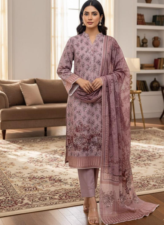 3Piece - Printed Lawn Suit ES149