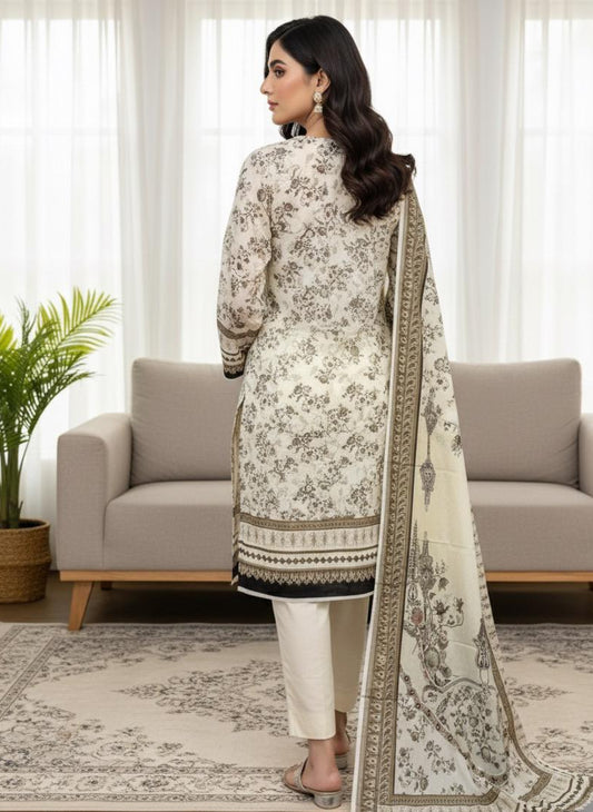 3Piece - Printed Lawn Suit ES148