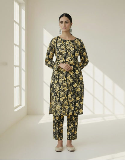 3Piece - Linen Printed Suit ES137